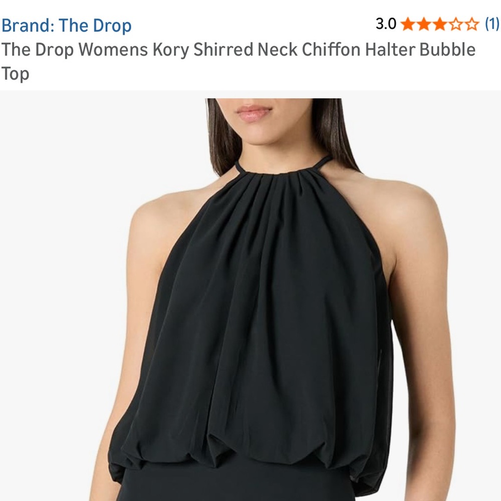 Elegant Black Chiffon Halter Jumpsuit by The Drop